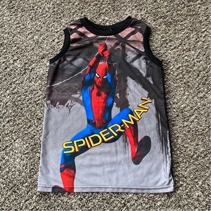 Spiderman sleeveless shirt size 10/12